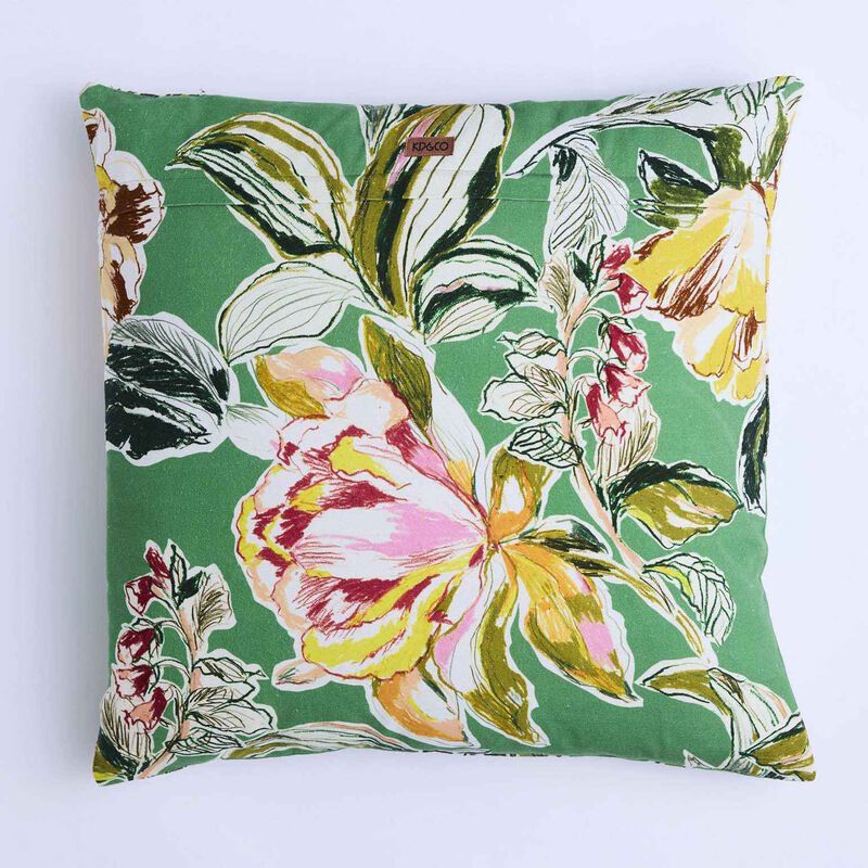 Kip&Co Somerset Green Embroidered Cushion image number 1